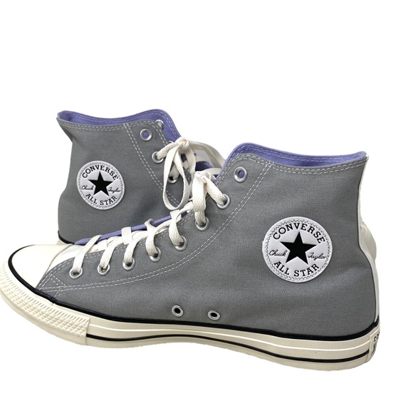 Converse Chuck Taylor Shoe High Top Gray Violet Canvas Men's Custom 152620C-WWVW - Picture 3 of 9